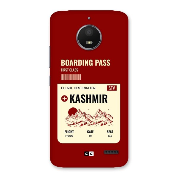 Kashmir Boarding Pass Back Case for Moto E4