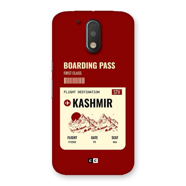 Kashmir Boarding Pass Back Case for Moto G4