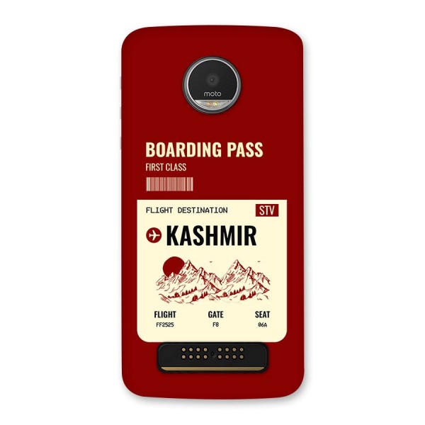 Kashmir Boarding Pass Back Case for Moto Z Play