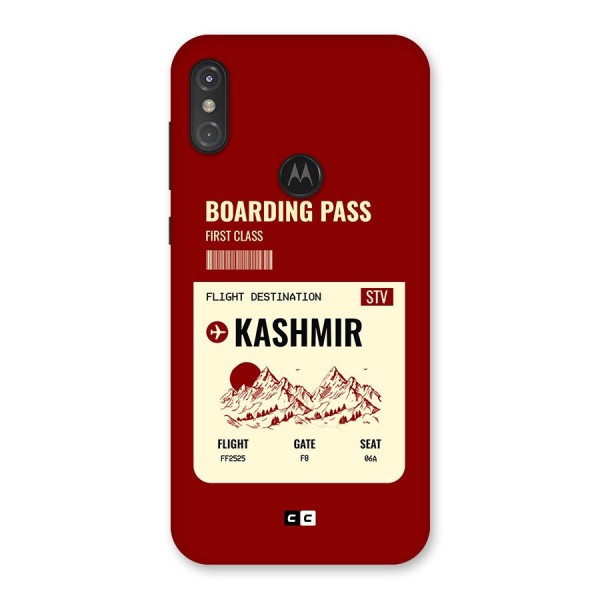 Kashmir Boarding Pass Back Case for Motorola One Power