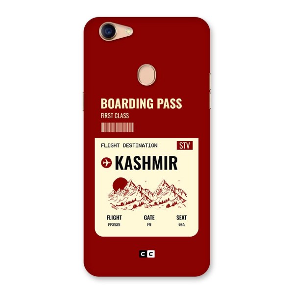 Kashmir Boarding Pass Back Case for Oppo F5