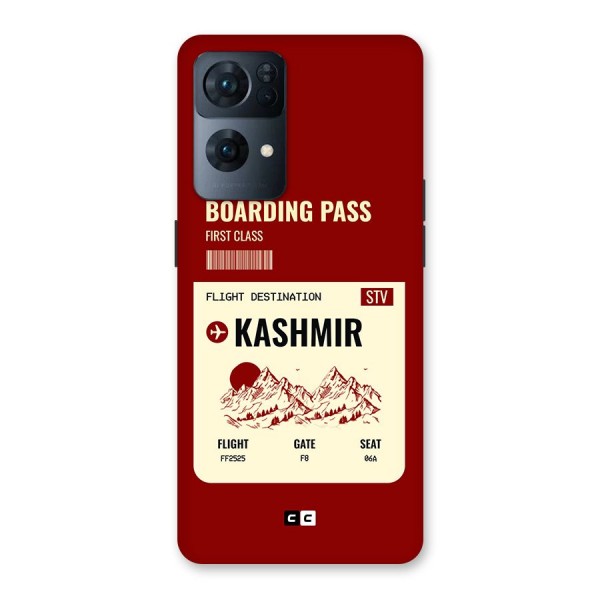 Kashmir Boarding Pass Back Case for Oppo Reno7 Pro 5G