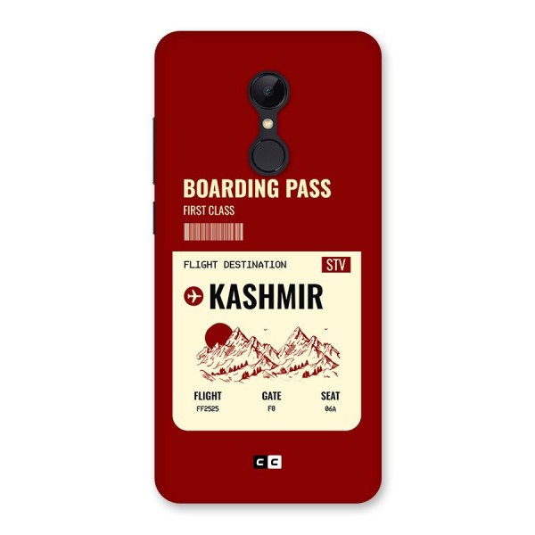 Kashmir Boarding Pass Back Case for Redmi 5