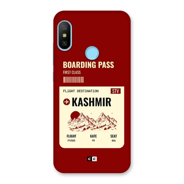 Kashmir Boarding Pass Back Case for Redmi 6 Pro