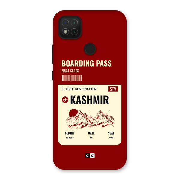 Kashmir Boarding Pass Back Case for Redmi 9