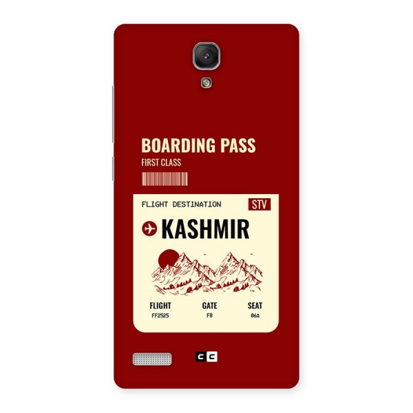 Kashmir Boarding Pass Back Case for Redmi Note