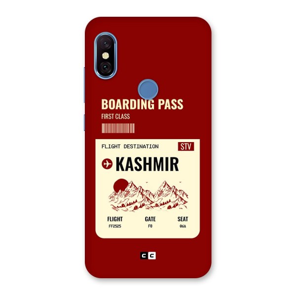 Kashmir Boarding Pass Back Case for Redmi Note 6 Pro