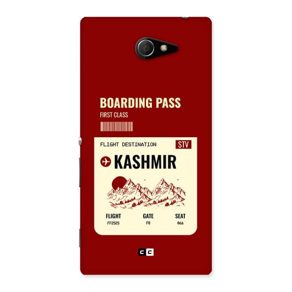 Kashmir Boarding Pass Back Case for Xperia M2