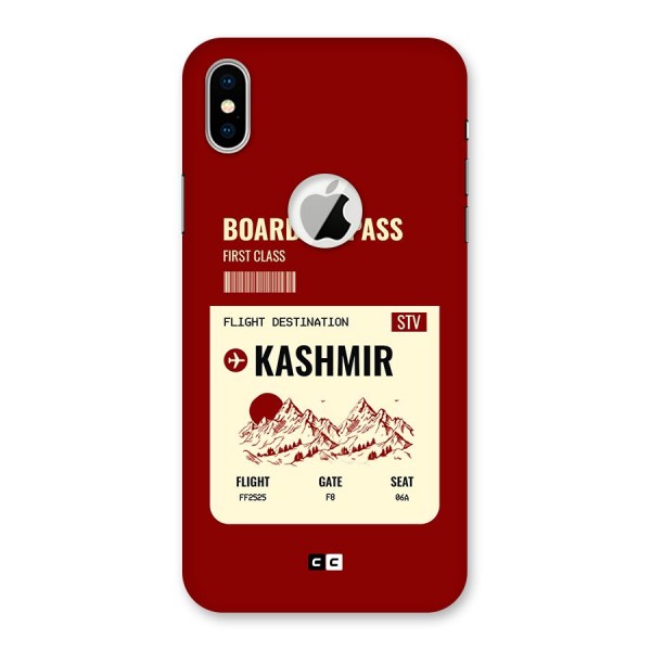 Kashmir Boarding Pass Back Case for iPhone XS Logo Cut