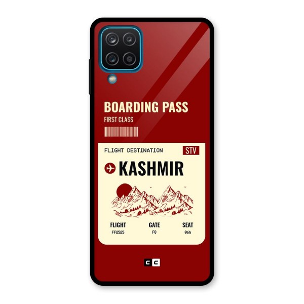 Kashmir Boarding Pass Glass Back Case for Galaxy A12