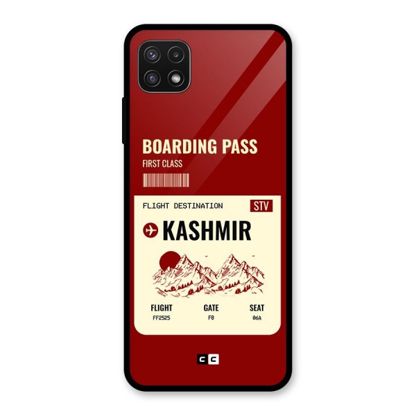 Kashmir Boarding Pass Glass Back Case for Galaxy A22 5G