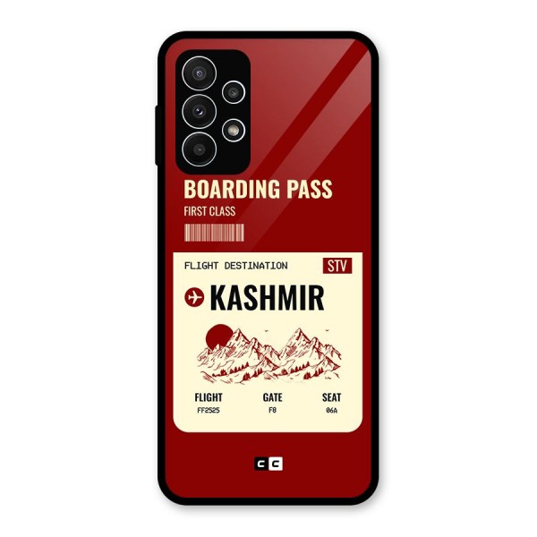 Kashmir Boarding Pass Glass Back Case for Galaxy A23