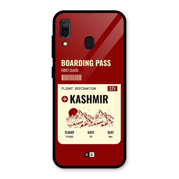 Kashmir Boarding Pass Glass Back Case for Galaxy A30