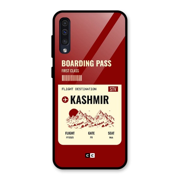 Kashmir Boarding Pass Glass Back Case for Galaxy A50s