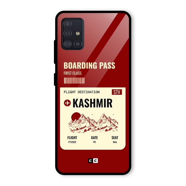 Kashmir Boarding Pass Glass Back Case for Galaxy A51