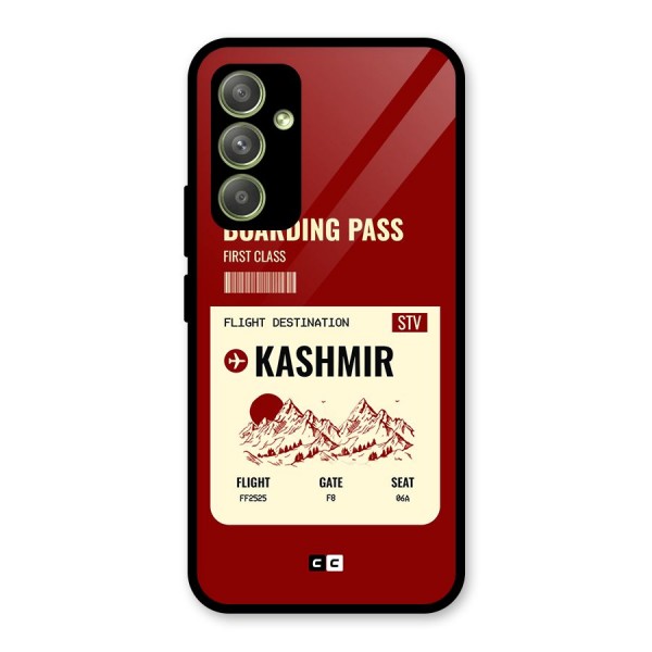 Kashmir Boarding Pass Glass Back Case for Galaxy A54