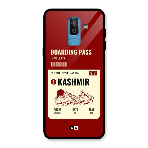 Kashmir Boarding Pass Glass Back Case for Galaxy J8