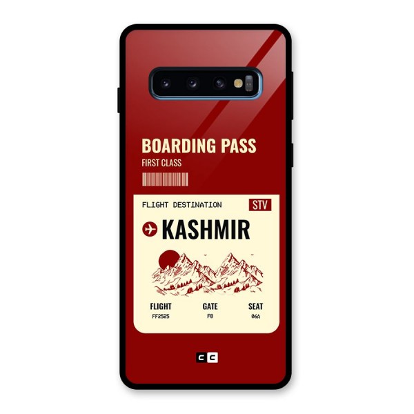 Kashmir Boarding Pass Glass Back Case for Galaxy S10