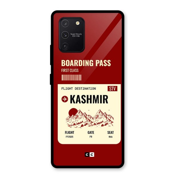 Kashmir Boarding Pass Glass Back Case for Galaxy S10 Lite