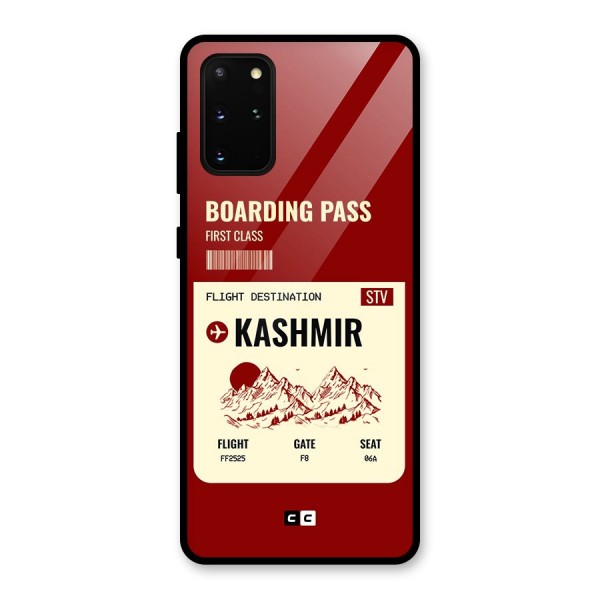 Kashmir Boarding Pass Glass Back Case for Galaxy S20 Plus