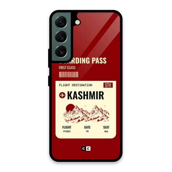 Kashmir Boarding Pass Glass Back Case for Galaxy S22 5G