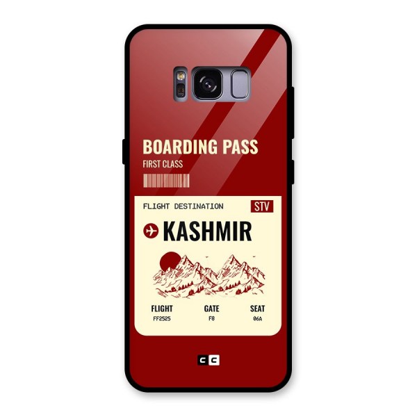 Kashmir Boarding Pass Glass Back Case for Galaxy S8