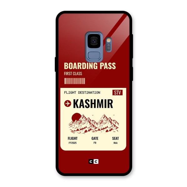 Kashmir Boarding Pass Glass Back Case for Galaxy S9