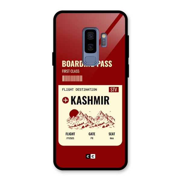 Kashmir Boarding Pass Glass Back Case for Galaxy S9 Plus