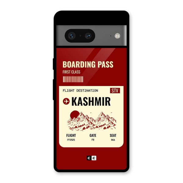 Kashmir Boarding Pass Glass Back Case for Google Pixel 7