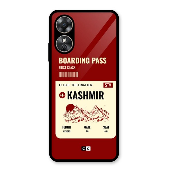 Kashmir Boarding Pass Glass Back Case for Oppo A17