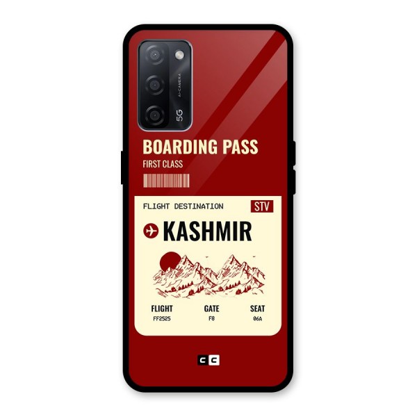 Kashmir Boarding Pass Glass Back Case for Oppo A53s 5G