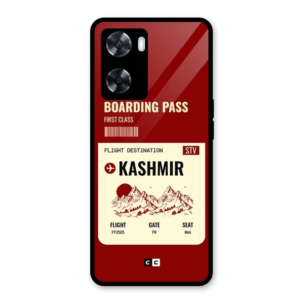 Kashmir Boarding Pass Glass Back Case for Oppo A77s