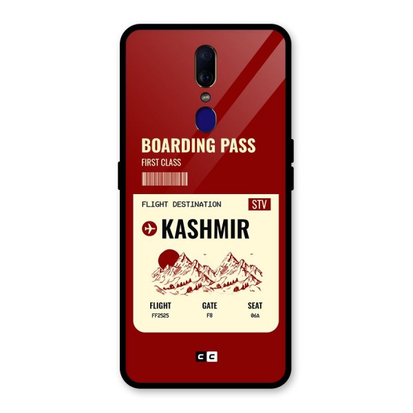 Kashmir Boarding Pass Glass Back Case for Oppo F11