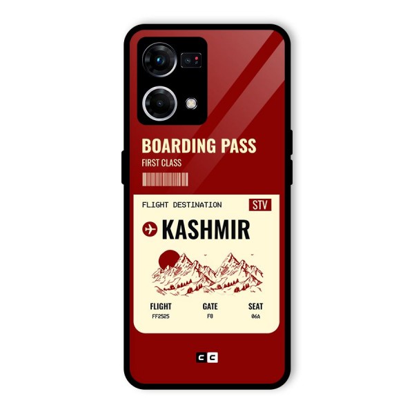 Kashmir Boarding Pass Glass Back Case for Oppo F21 Pro 4G