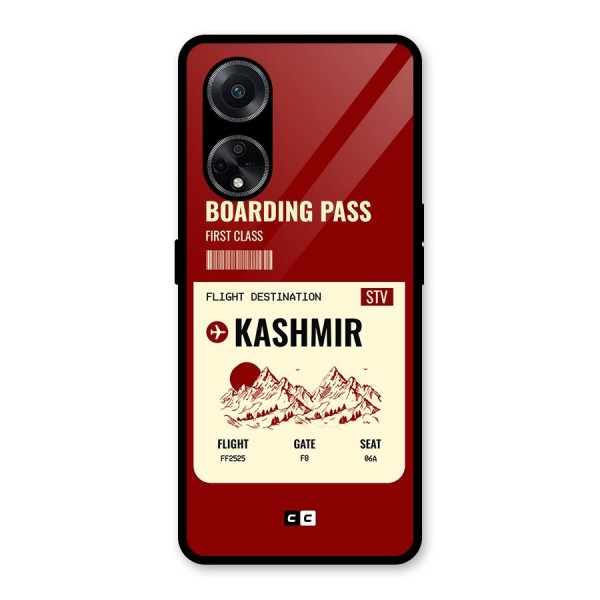 Kashmir Boarding Pass Glass Back Case for Oppo F23