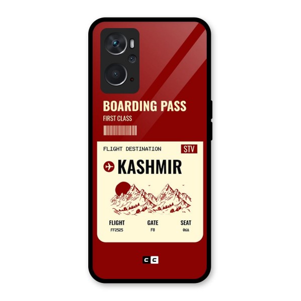 Kashmir Boarding Pass Glass Back Case for Oppo K10 4G