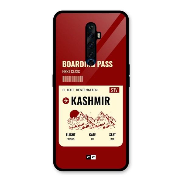 Kashmir Boarding Pass Glass Back Case for Oppo Reno2 Z