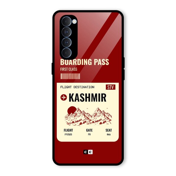 Kashmir Boarding Pass Glass Back Case for Oppo Reno4 Pro