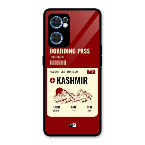 Kashmir Boarding Pass Glass Back Case for Oppo Reno7 5G