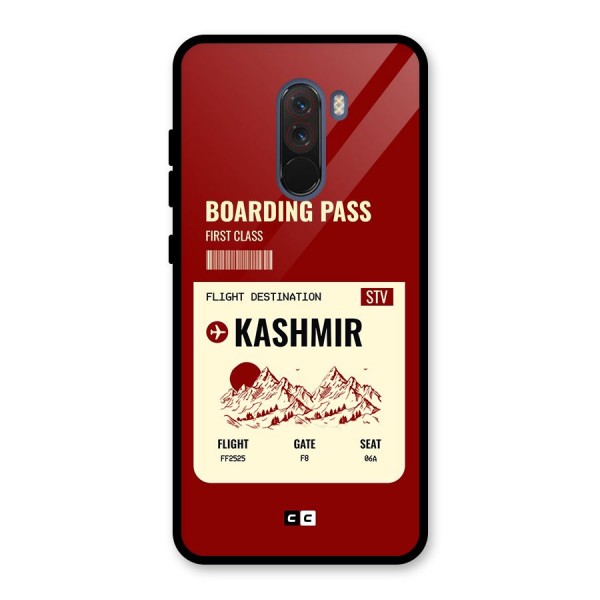 Kashmir Boarding Pass Glass Back Case for Poco F1