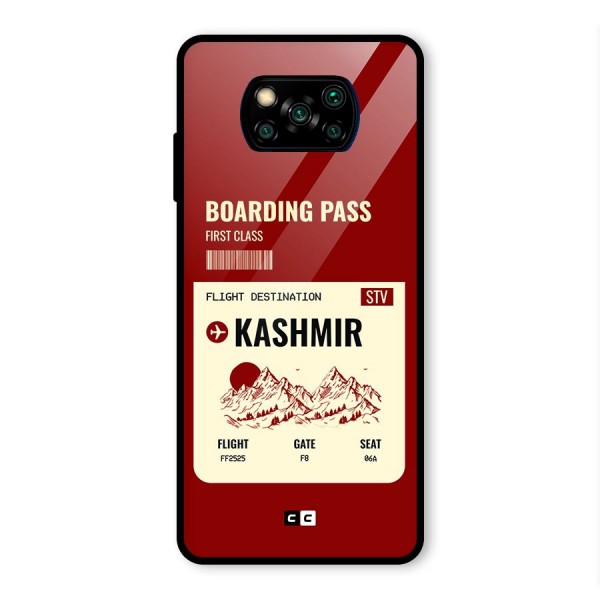 Kashmir Boarding Pass Glass Back Case for Poco X3 Pro