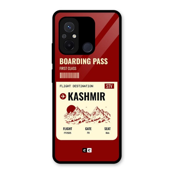 Kashmir Boarding Pass Glass Back Case for Redmi 12C