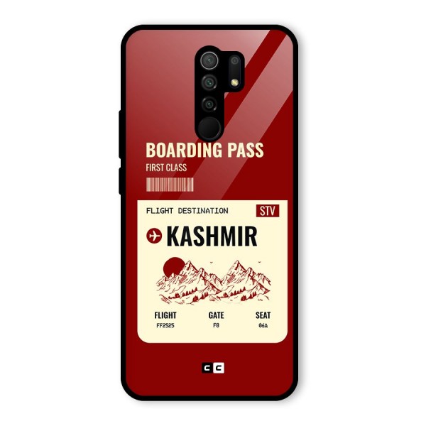 Kashmir Boarding Pass Glass Back Case for Redmi 9 Prime