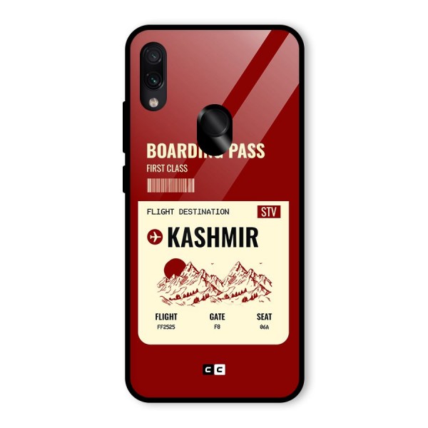 Kashmir Boarding Pass Glass Back Case for Redmi Note 7S