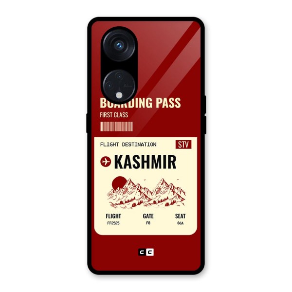 Kashmir Boarding Pass Glass Back Case for Reno8 T 5G