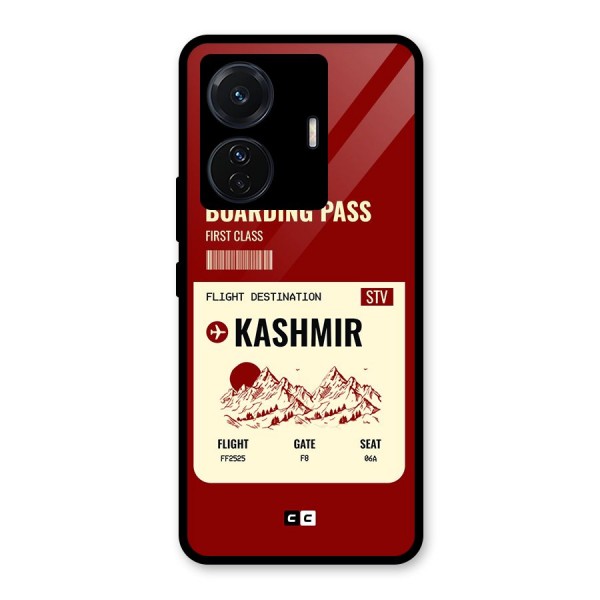 Kashmir Boarding Pass Glass Back Case for Vivo T1 Pro