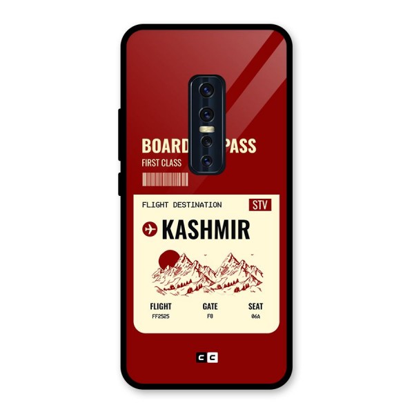 Kashmir Boarding Pass Glass Back Case for Vivo V17 Pro