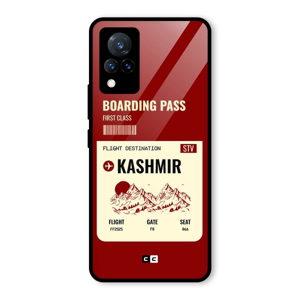 Kashmir Boarding Pass Glass Back Case for Vivo V21 5G