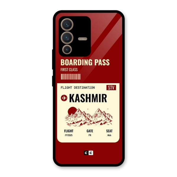 Kashmir Boarding Pass Glass Back Case for Vivo V23 5G