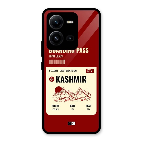 Kashmir Boarding Pass Glass Back Case for Vivo V25